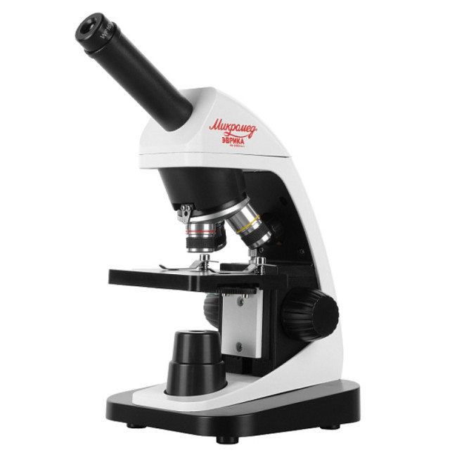Микроскоп школьный Микромед Эврика 40x-1600x (вар. 3) с видеоокуляром Микроскоп школьный Микромед Эврика 40x-1600x (вар. 3) с видеоокуляром
