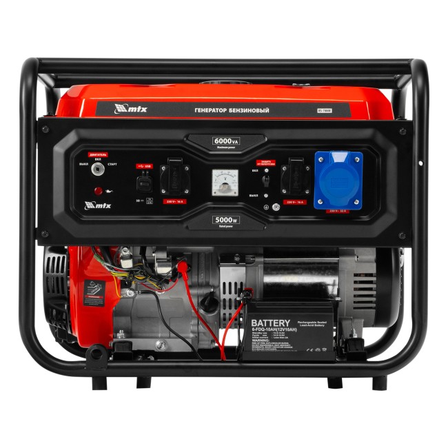 Генератор бензиновый RS-7000E, 6 кВт, 230В, электростартер MTX Генератор бензиновый RS-7000E, 6 кВт, 230В, электростартер MTX