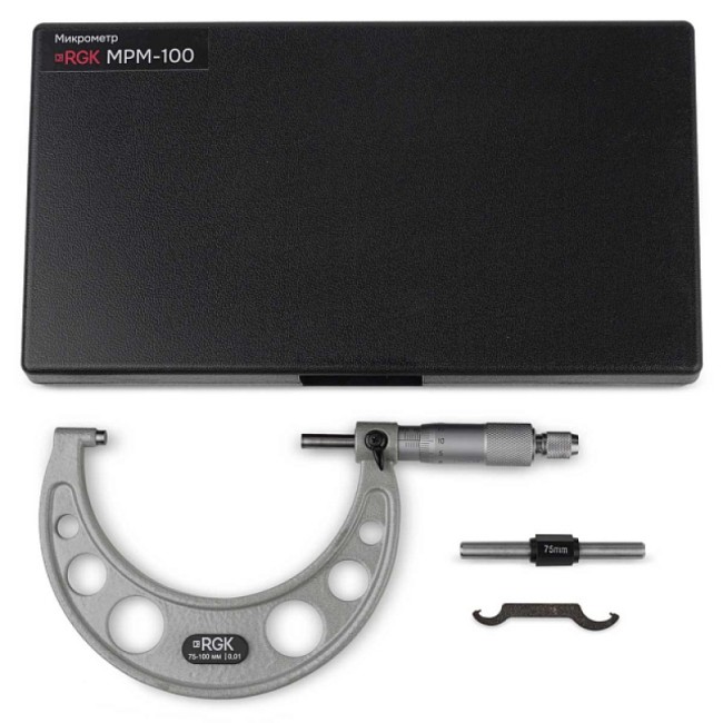 Микрометр RGK MPM-100 с калибровкой Микрометр RGK MPM-100 с калибровкой