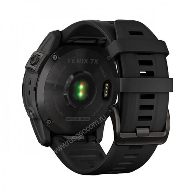 Часы Garmin Fenix 7X Sapphire Solar титановый угольно-серый DLC с силиконовым ремешком Часы Garmin Fenix 7X Sapphire Solar титановый угольно-серый DLC с силиконовым ремешком