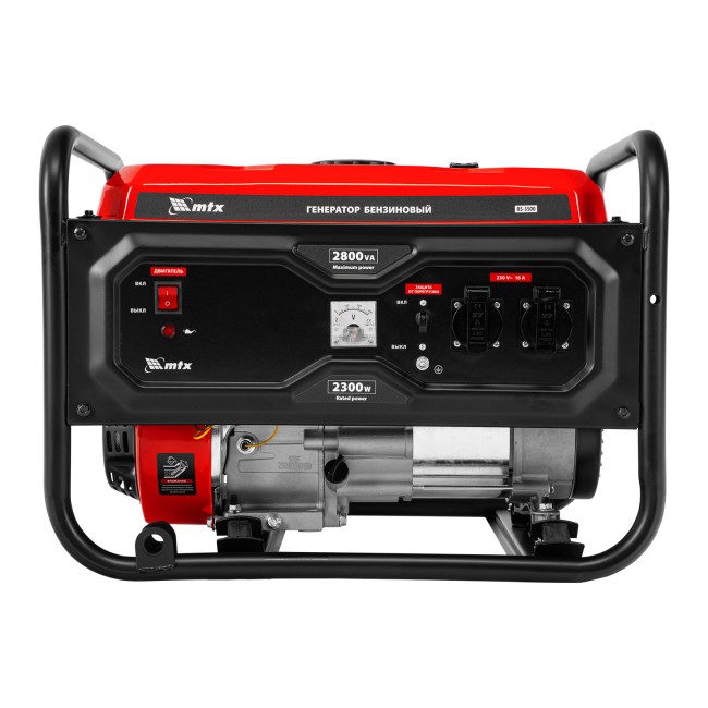 Генератор бензиновый RS-3500, 2,8 кВт, 230В, ручной стартер MTX Генератор бензиновый RS-3500, 2,8 кВт, 230В, ручной стартер MTX