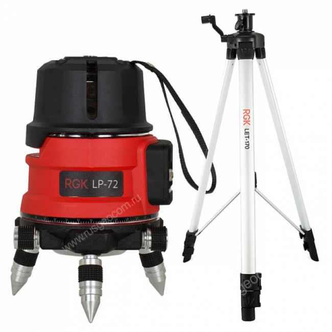 Лазерный уровень RGK LP-72 + штатив RGK LET-170 Лазерный уровень RGK LP-72 + штатив RGK LET-170