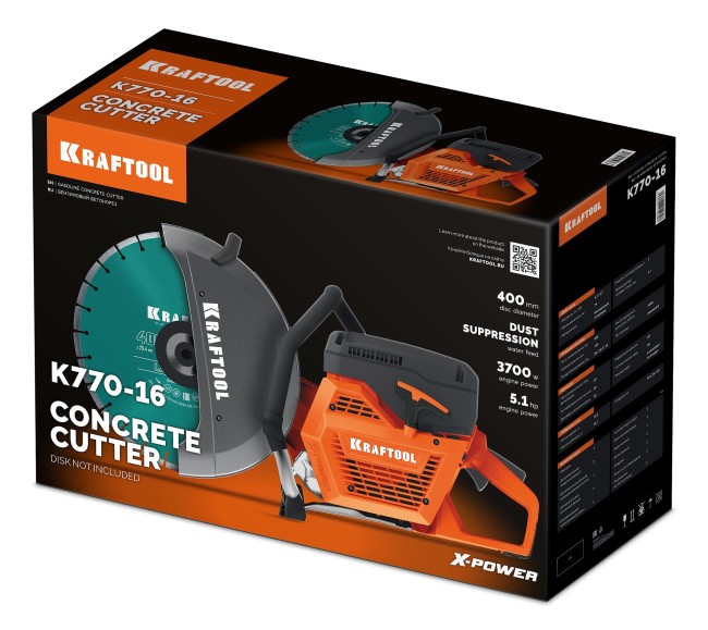 Бензорез по бетону (бетонорез) K770-16 KRAFTOOL без диска Бензорез по бетону (бетонорез) K770-16 KRAFTOOL без диска