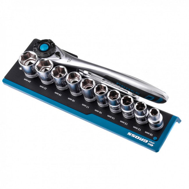 Набор торцевых головок 1/2", CrV, 12 предметов Gross Набор торцевых головок 1/2", CrV, 12 предметов Gross