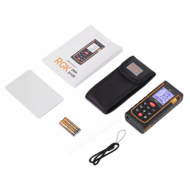 Лазерный дальномер RGK D100 (с поверкой) Лазерный дальномер RGK D100 (с поверкой)