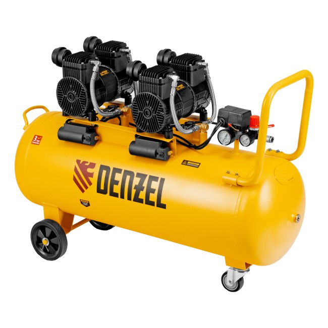 Компрессор безмасляный малошумный DLP-3000/100 Denzel Компрессор безмасляный малошумный DLP-3000/100 Denzel