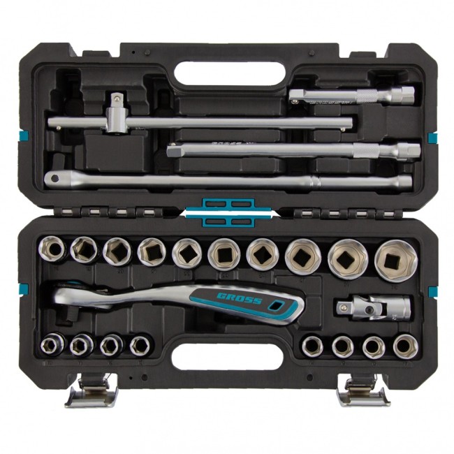Набор инструментов 1/2", CrV 24 предмета Gross Набор инструментов 1/2", CrV 24 предмета Gross