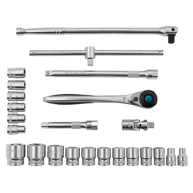 Набор инструментов 1/2", CrV 24 предмета Gross Набор инструментов 1/2", CrV 24 предмета Gross