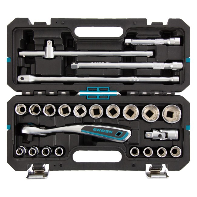 Набор инструментов 1/2", CrV 24 предмета Gross Набор инструментов 1/2", CrV 24 предмета Gross