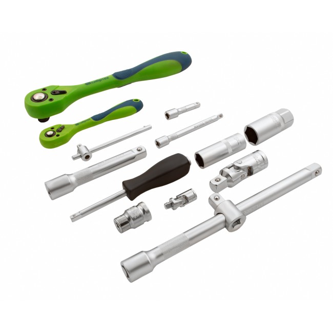 Набор инструментов 1/2", 1/4" CrV 82 предмета Сибртех Набор инструментов 1/2", 1/4" CrV 82 предмета Сибртех