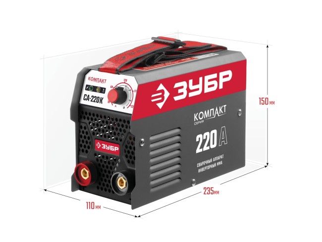 Cварочный аппарат инверторный КОМПАКТ СА-220К ЗУБР ММА Cварочный аппарат инверторный КОМПАКТ СА-220К ЗУБР ММА