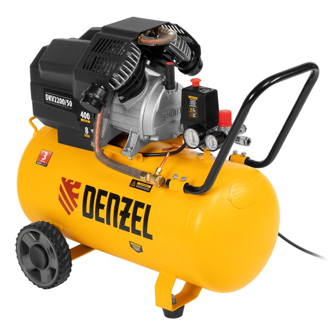 Компрессор воздушный коаксиальный DKV2200/50 Х-PRO Denzel Компрессор воздушный коаксиальный DKV2200/50 Х-PRO Denzel