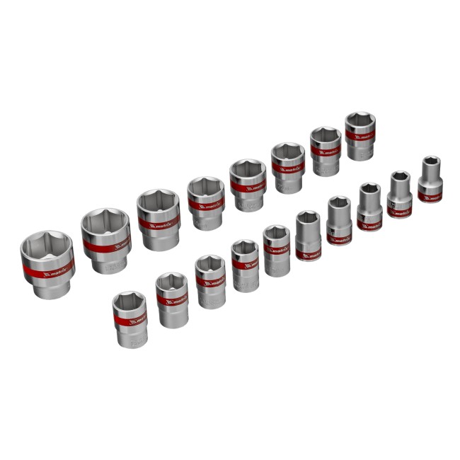 Набор торцевых головок с трещоткой 1/2" 24 предмета Matrix Набор торцевых головок с трещоткой 1/2" 24 предмета Matrix