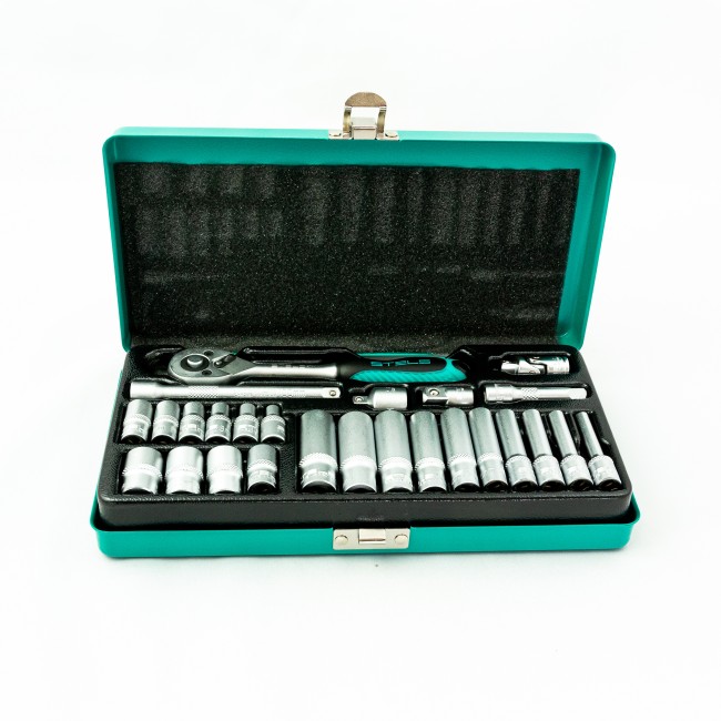 Набор торцевых головок с трещоткой 1/2", 1/4" 68 предметов Stels