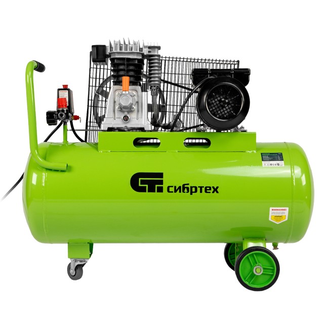 Компрессор воздушно-масляный КР-2200/100 ременной привод Сибртех Компрессор воздушно-масляный КР-2200/100 ременной привод Сибртех