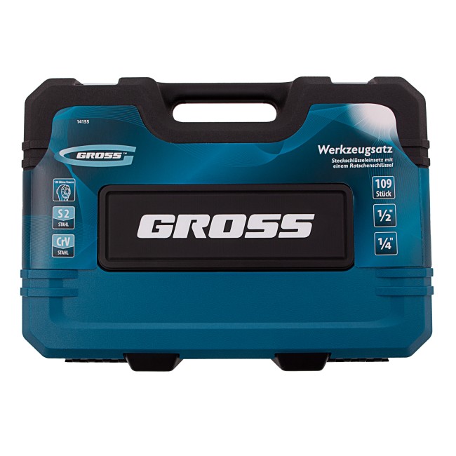 Набор инструментов 1/4", 1/2" CrV 109 предметов Gross Набор инструментов 1/4", 1/2" CrV 109 предметов Gross