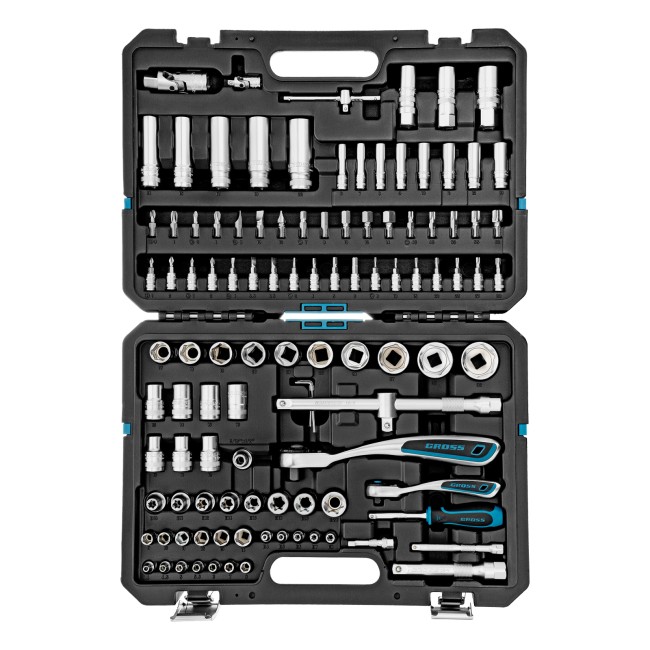 Набор инструментов 1/4", 1/2" CrV 109 предметов Gross Набор инструментов 1/4", 1/2" CrV 109 предметов Gross