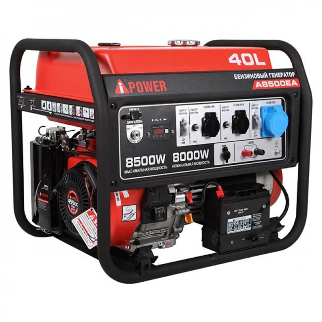 Бензиновый генератор A-iPower A8500EA + блок автозапуска A-iPower 230В/400В 100А 8 ПИН