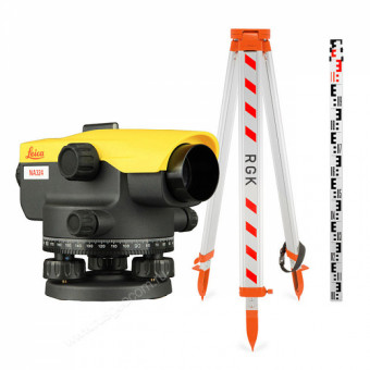 Комплект оптический нивелир Leica NA 324 с поверкой штатив рейка - 3 в 1 Комплект оптический нивелир Leica NA 324 с поверкой штатив рейка - 3 в 1