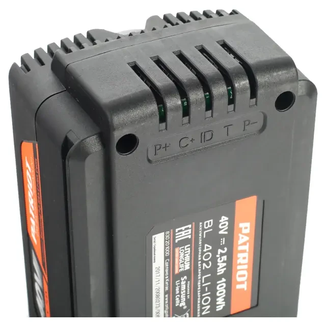 Батарея аккумуляторная Patriot BL 402 (40 В, 2,5 А*ч) Батарея аккумуляторная Patriot BL 402 (40 В, 2,5 А*ч)
