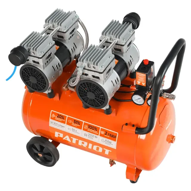 Компрессор поршневой безмасляный Patriot WO 50-300 Компрессор поршневой безмасляный Patriot WO 50-300