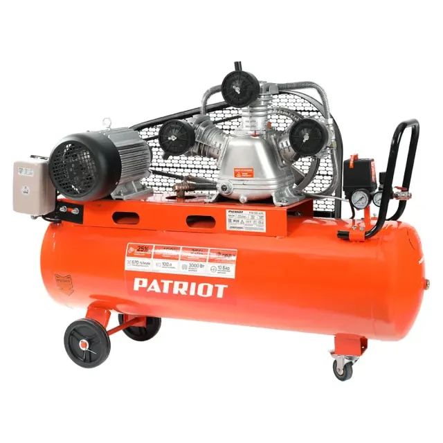 Компрессор поршневой ременной Patriot PTR 100-670 Компрессор поршневой ременной Patriot PTR 100-670
