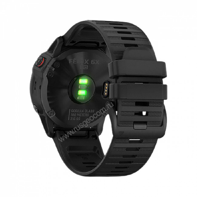 Часы Garmin Fenix 6X Pro черные с черным ремешком