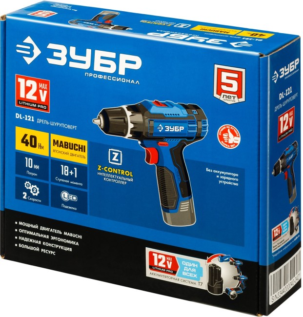 Дрель-шуруповерт DL-121 ЗУБР без АКБ Дрель-шуруповерт DL-121 ЗУБР без АКБ