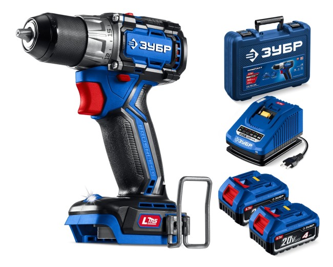 Бесщеточная дрель-шуруповерт DB-50-42 ЗУБР КОМПАКТ 20 В, 2 АКБ Бесщеточная дрель-шуруповерт DB-50-42 ЗУБР КОМПАКТ 20 В, 2 АКБ