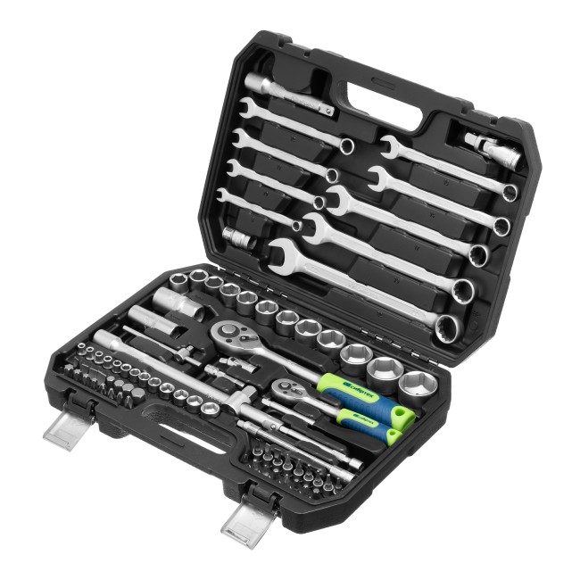 Набор инструментов 1/2", 1/4" 82 предмета Сибртех Набор инструментов 1/2", 1/4" 82 предмета Сибртех