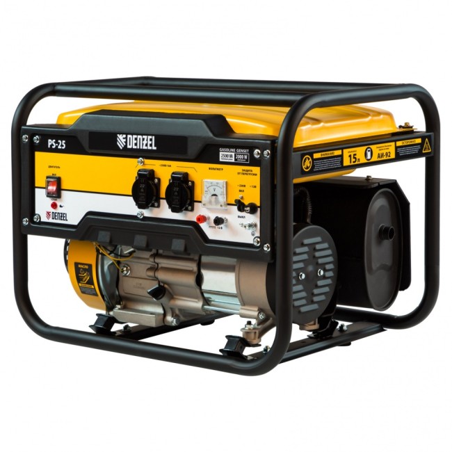Генератор бензиновый PS 25, 2.5 кВт Denzel Генератор бензиновый PS 25, 2.5 кВт Denzel