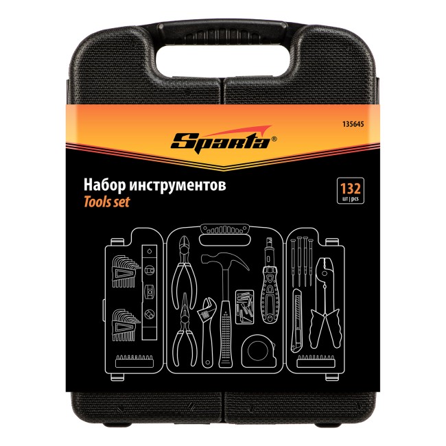 Набор инструментов бытовой 132 предмета Sparta Набор инструментов бытовой 132 предмета Sparta