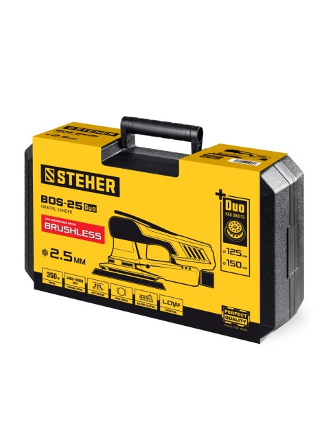 Орбитально-шлифовальная машина BOS-25 Duo STEHER Орбитально-шлифовальная машина BOS-25 Duo STEHER