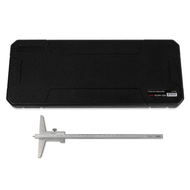 Штангенглубиномер RGK SCGM-200 с калибровкой Штангенглубиномер RGK SCGM-200 с калибровкой