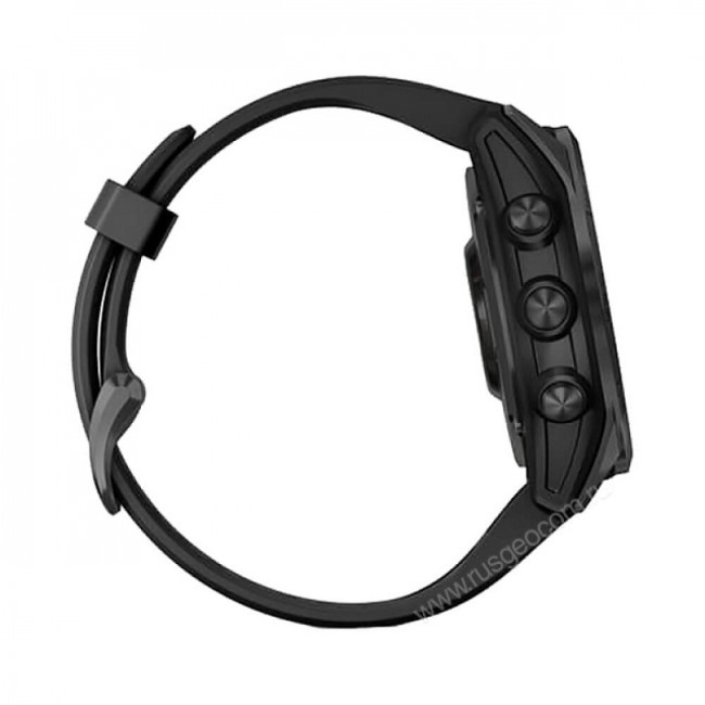 Часы Garmin Fenix 7S Solar серый с черным силиконовым ремешком Часы Garmin Fenix 7S Solar серый с черным силиконовым ремешком