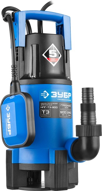 Дренажный насос для грязной воды Профессионал НПГ-Т3-900 ЗУБР 900 Вт Дренажный насос для грязной воды Профессионал НПГ-Т3-900 ЗУБР 900 Вт