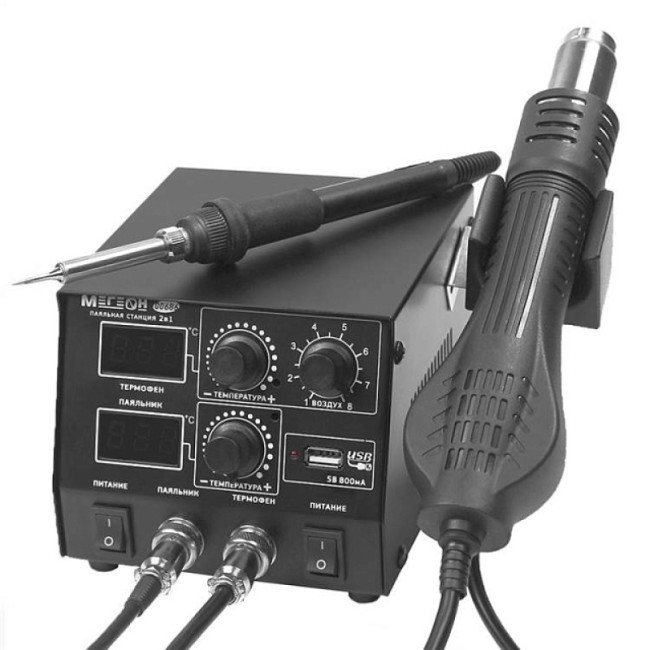 Паяльная станция с цифровым управлением МЕГЕОН 00686 Паяльная станция с цифровым управлением МЕГЕОН 00686