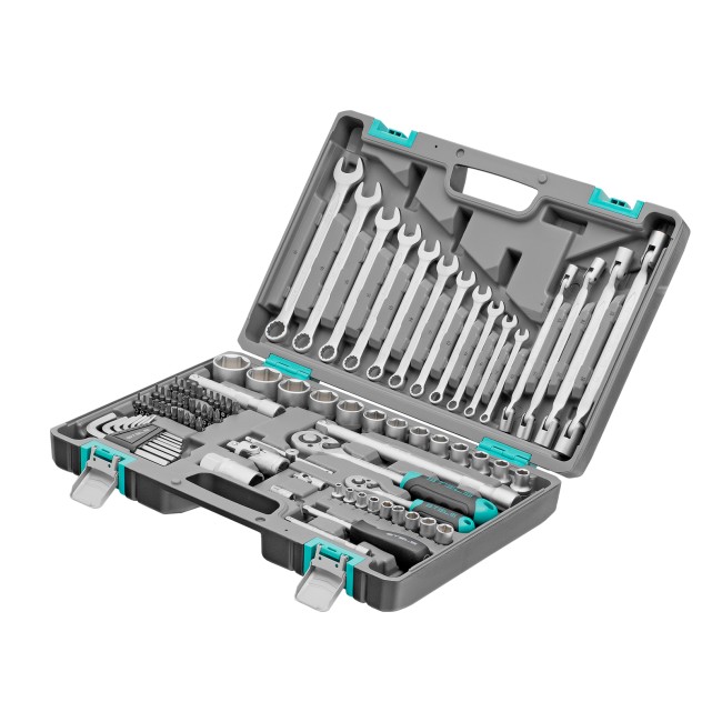 Набор инструментов 1/2", 1/4", CrV 88 предметов Stels Набор инструментов 1/2", 1/4", CrV 88 предметов Stels