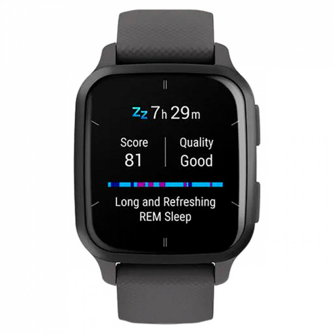 Часы Garmin Venu Sq 2 серый с серым алюминиевым безелем Часы Garmin Venu Sq 2 серый с серым алюминиевым безелем