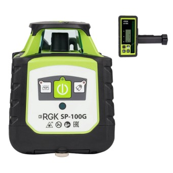 Комплект: ротационный нивелир RGK SP-100G + миллиметровый приёмник излучения RGK LD-88G Комплект: ротационный нивелир RGK SP-100G + миллиметровый приёмник излучения RGK LD-88G